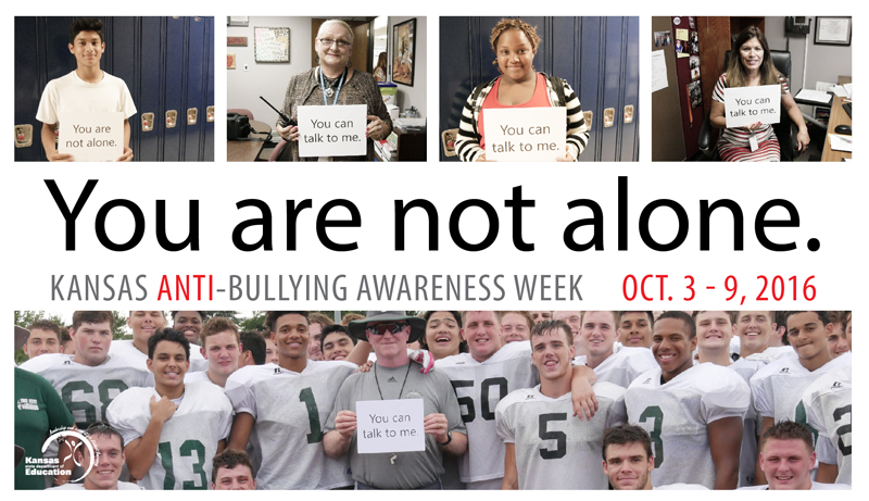 You are not alone Kansas Anti-bullying Campaign 2016